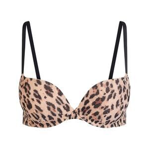 SKIMS Fits Everybody Push-Up Demi Bra 34B Sienna Jaguar Print Limited Edition
